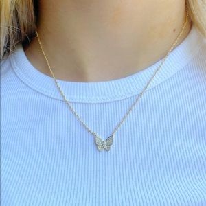 NEW 😍 EVRY JEWELS BUTTERFLY NECKLACE 14K PLATED